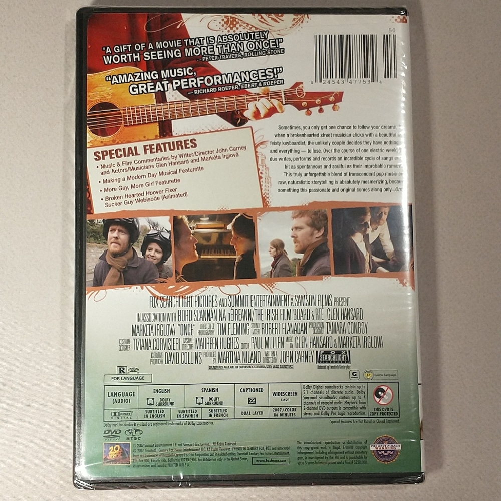 💿 Once DVD (2007 Film) - Picture 2 of 2